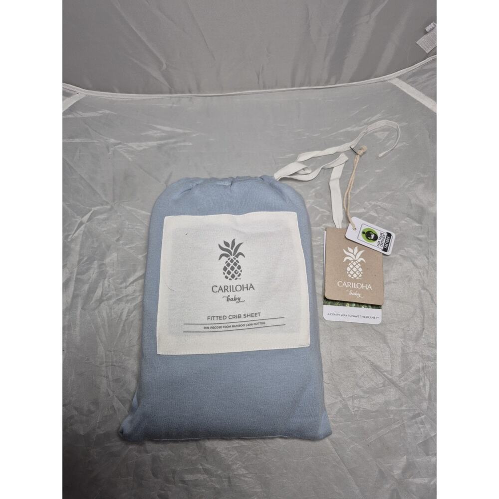 💥 Cariloha Bamboo Crib Fitted Sheets - Moon Mist B5